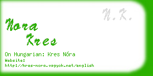 nora kres business card